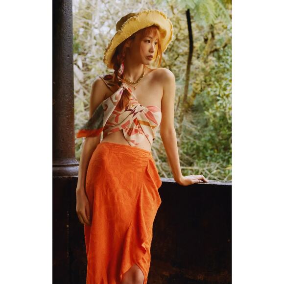 Maeve Slim Ruffle Wrap Skirt - New Size 6 - Picture 3 of 4